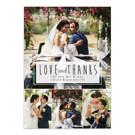 Wedding Thank You Magnet - Circle Date